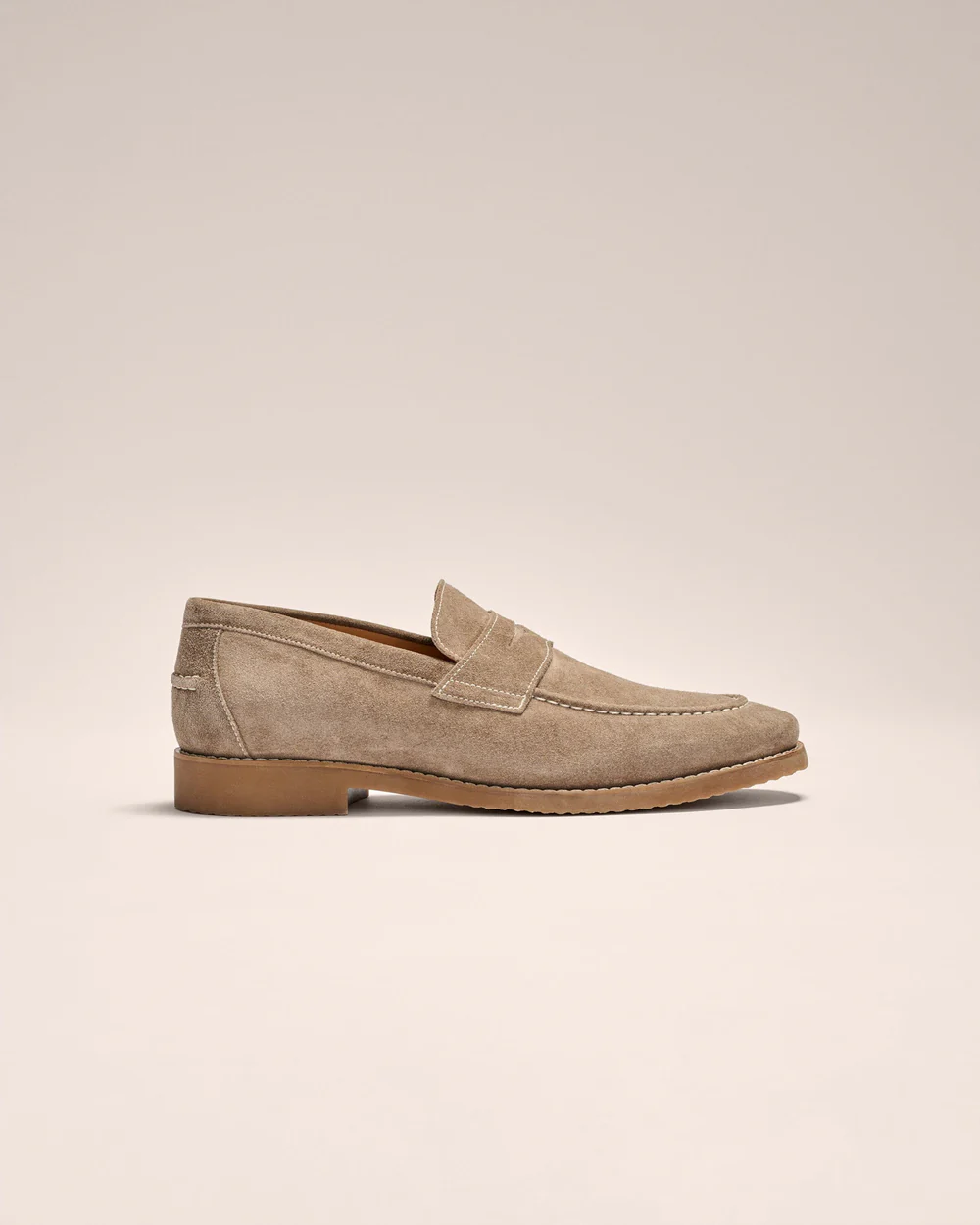 J-Flex Suede Penny Loafer - Stone