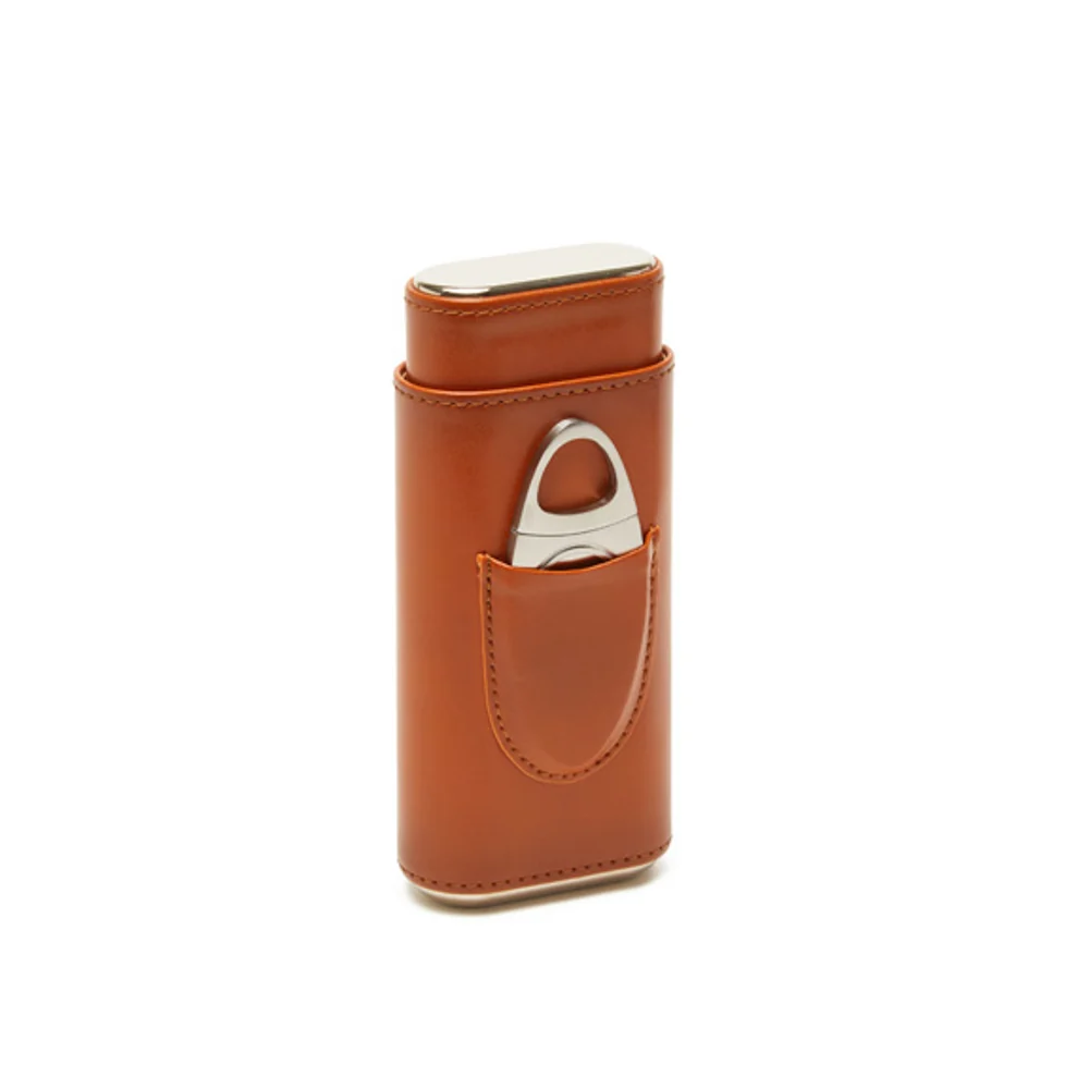 Ashton 3-Cigar Leather Case and Cover