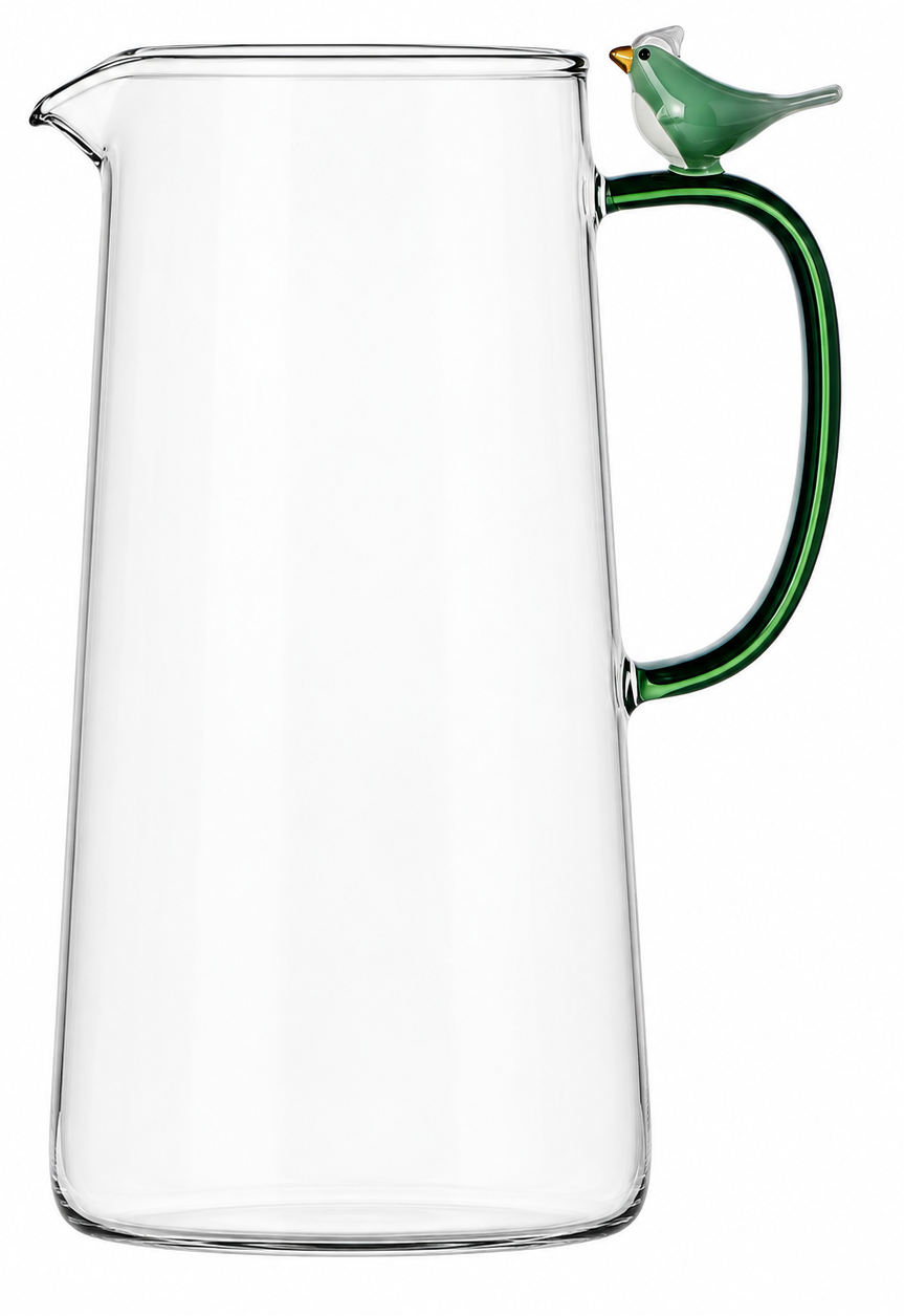 Birds Jug Green Bird - 7.7 in