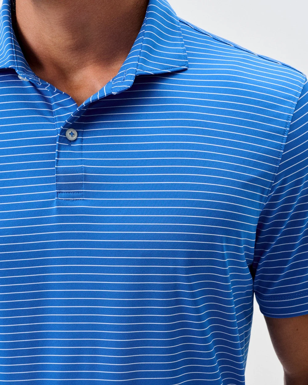 Beau Striped Performance Jersey Polo
