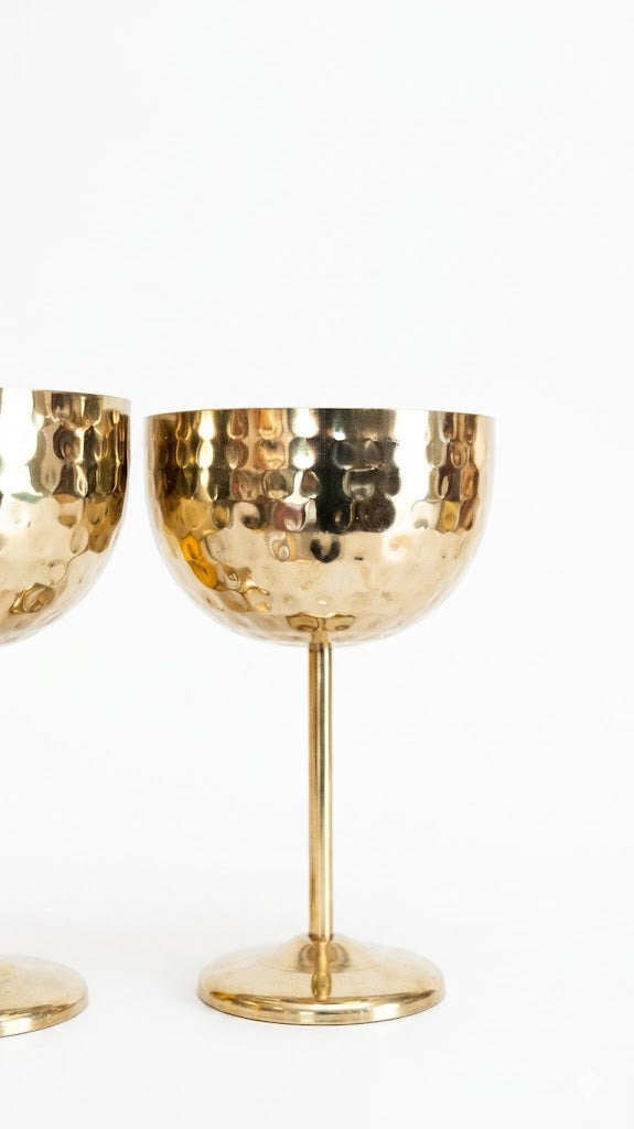 Gold Stainless Steel Coupe Glass