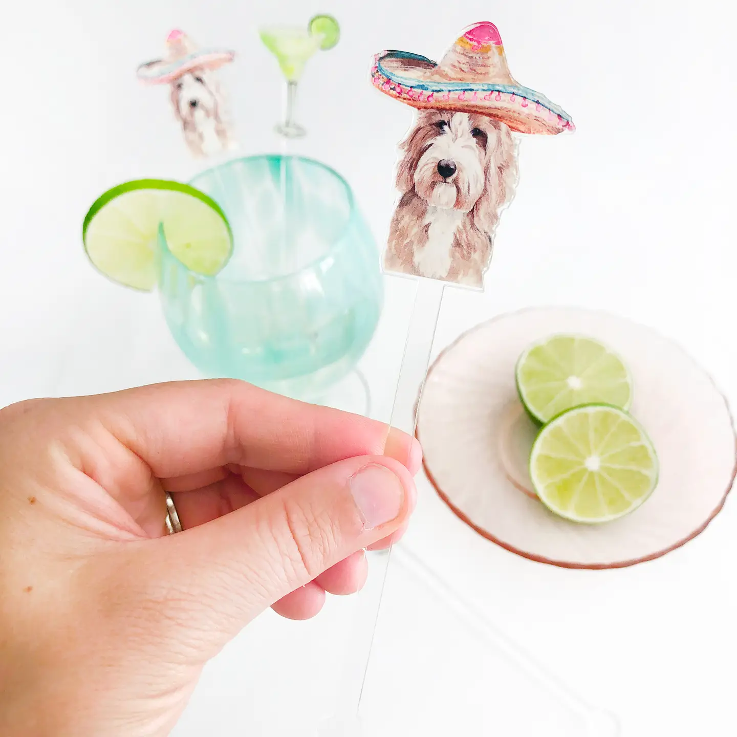 Furry Fiesta Acrylic Stir Sticks