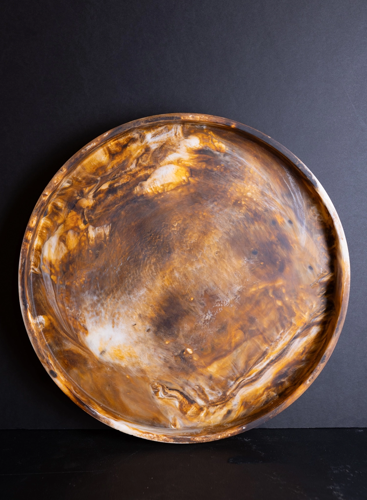 Tortoiseshell Large Round Tray