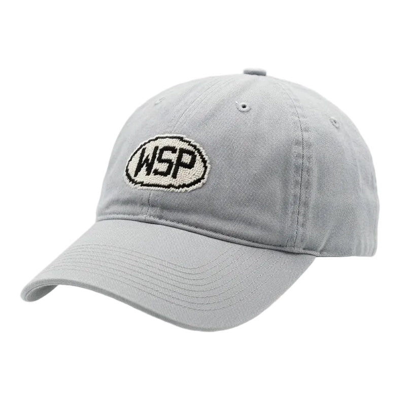 Gray cap with 'WSP' logo on a white background