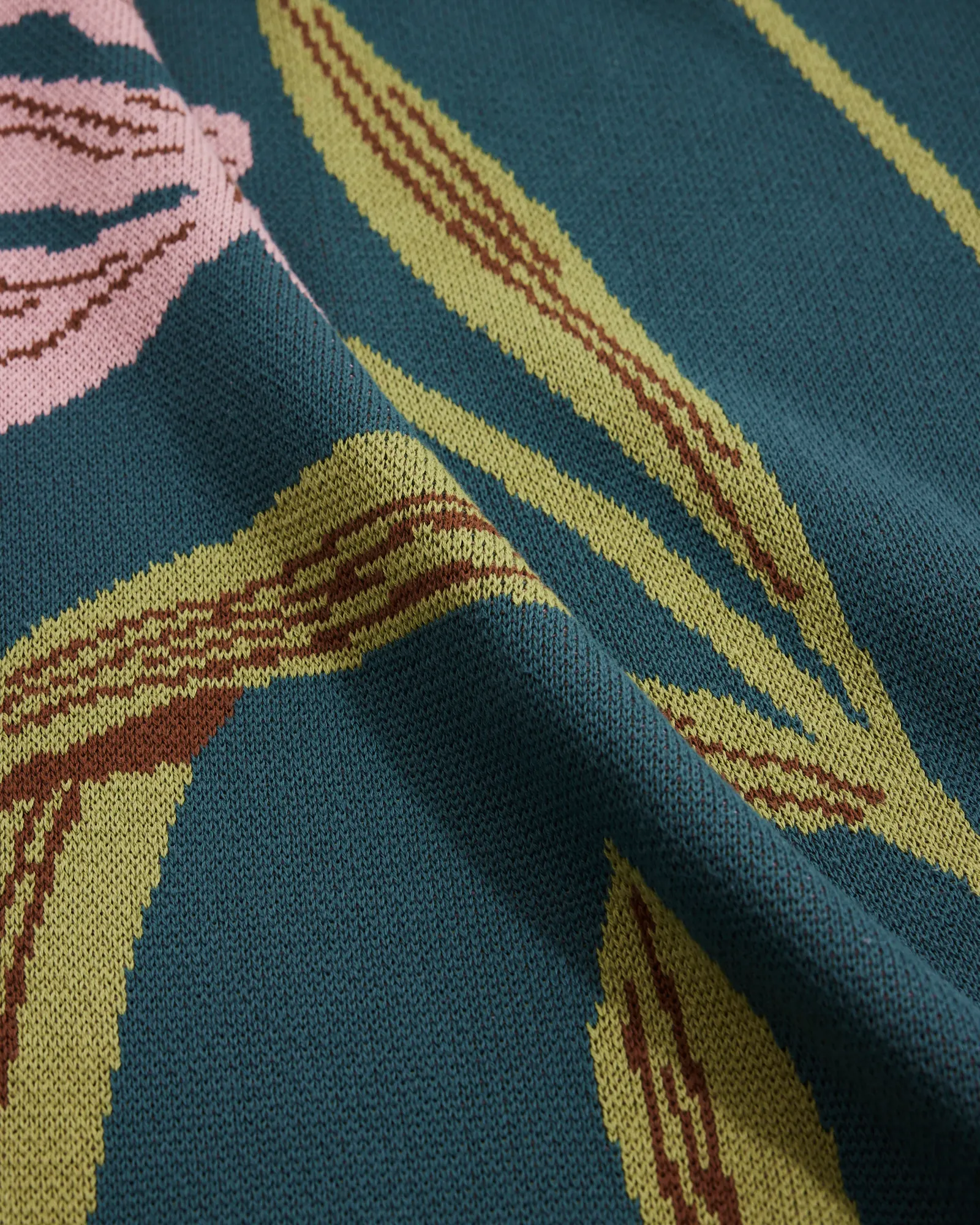 Flora Vision Knit Blanket - BlueGrass