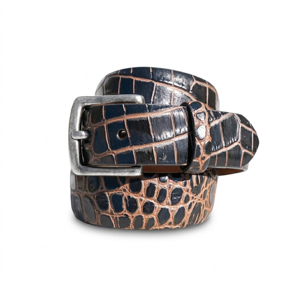 Embossed Crocodile Belt