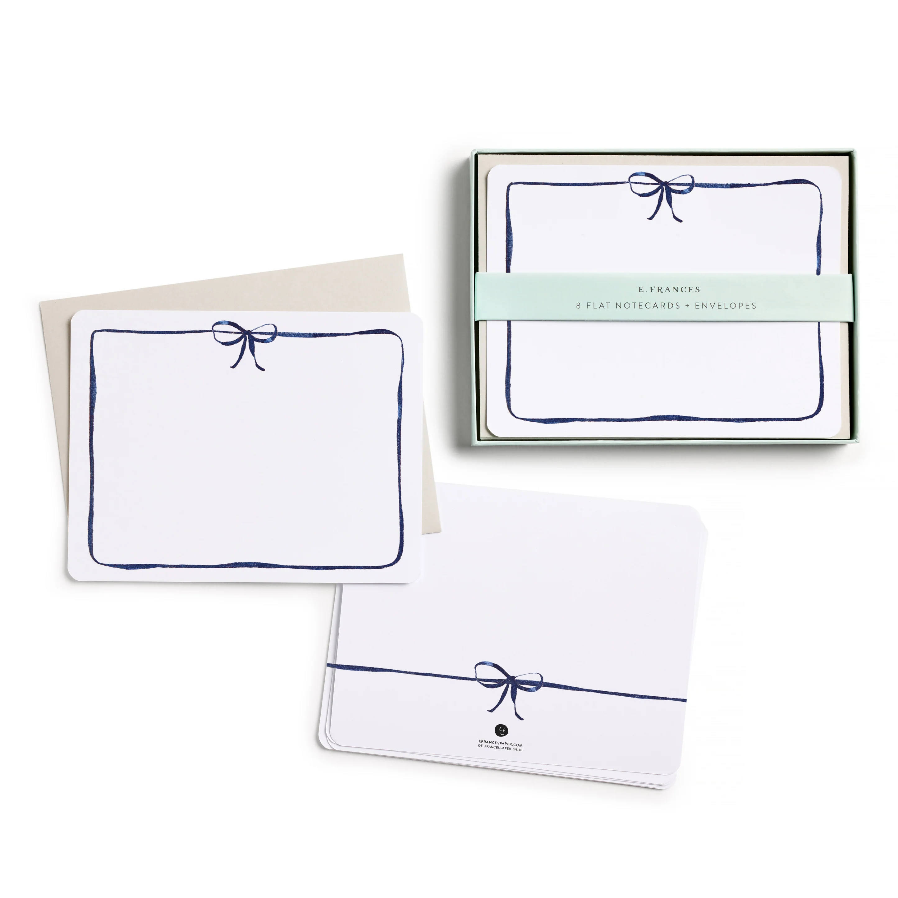 Navy Bow Flat Notes