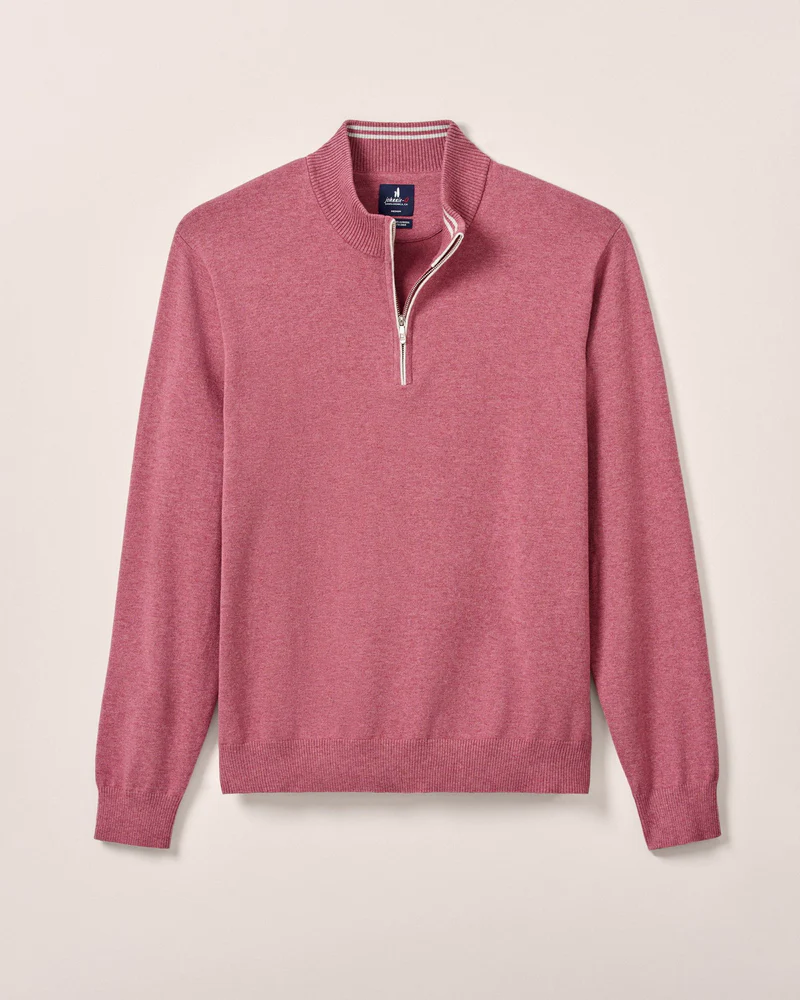 Desmond Plaited Cotton Blend 1/4 Zip Sweater