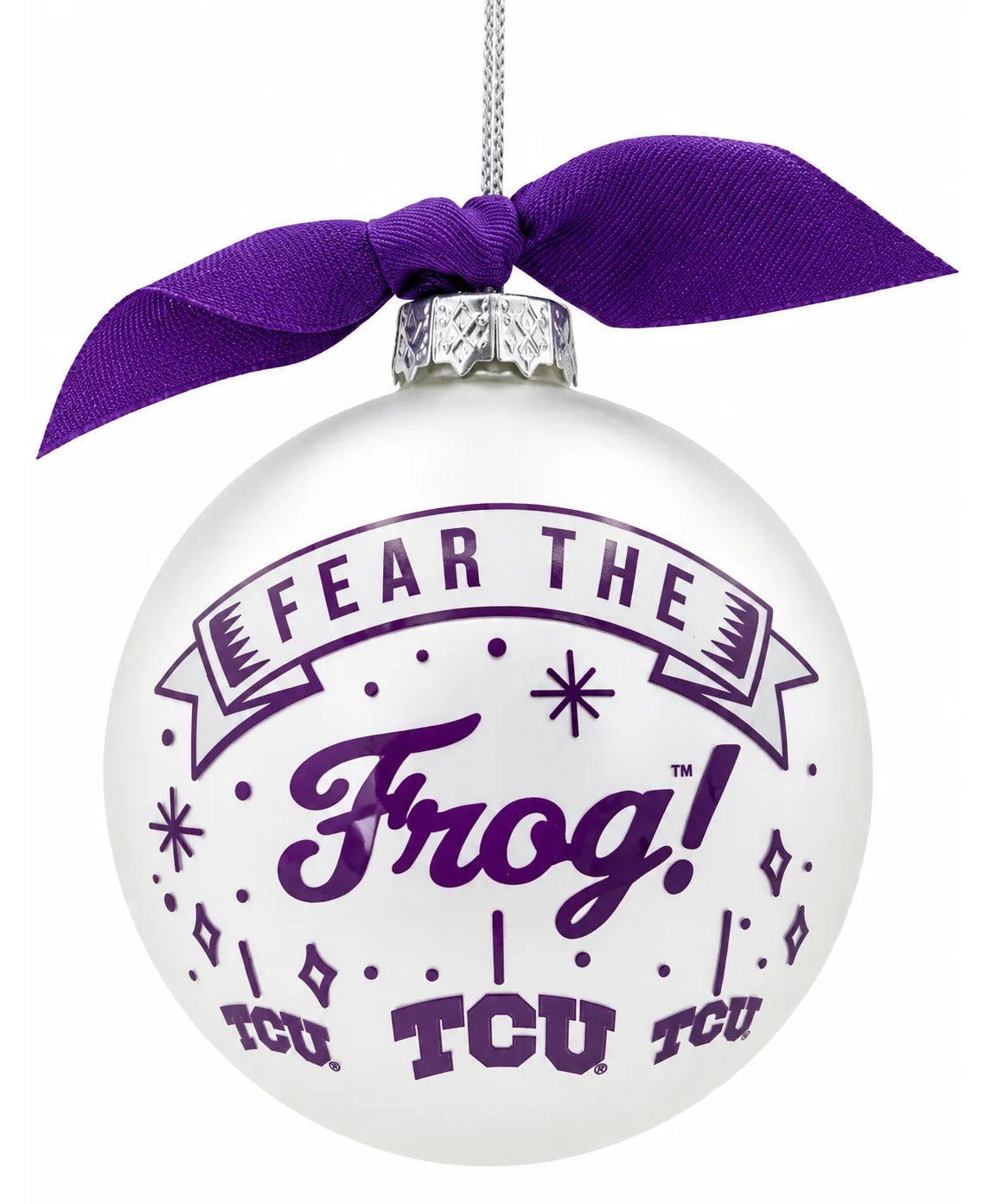 TCU Glass Ball Ornament