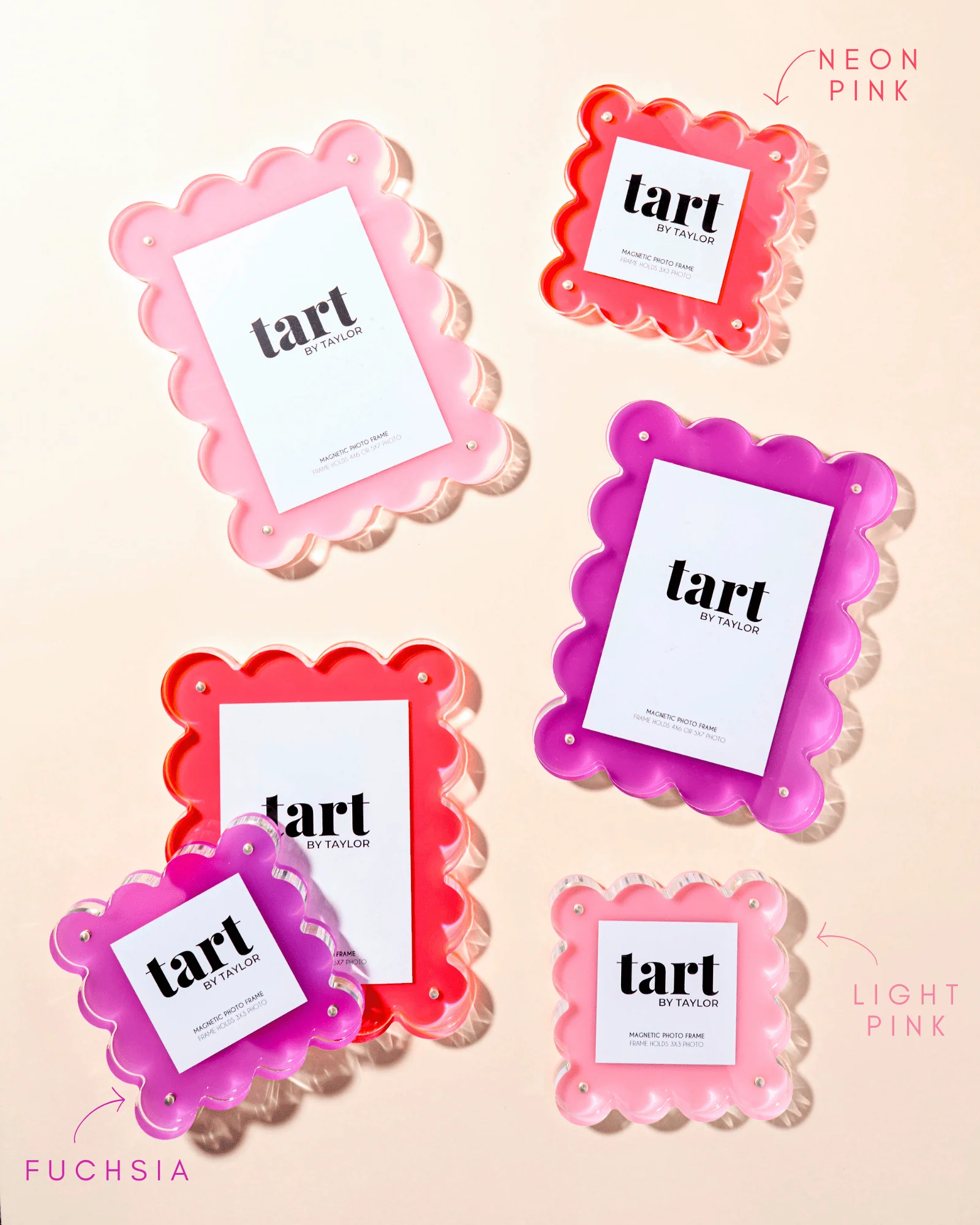 Neon Pink Mini Picture Frame