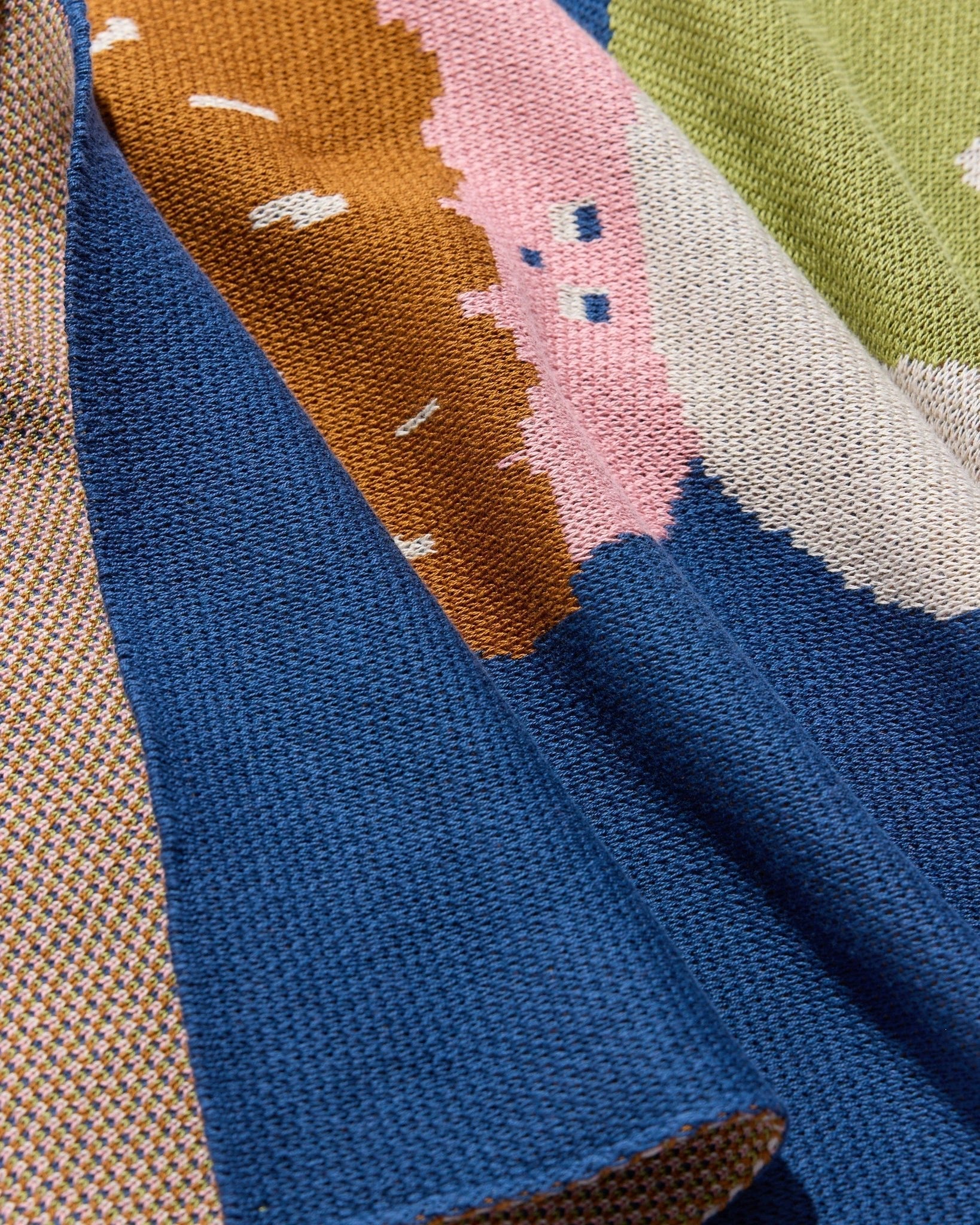 Ice Cream Knit Mini Blanket - Mint