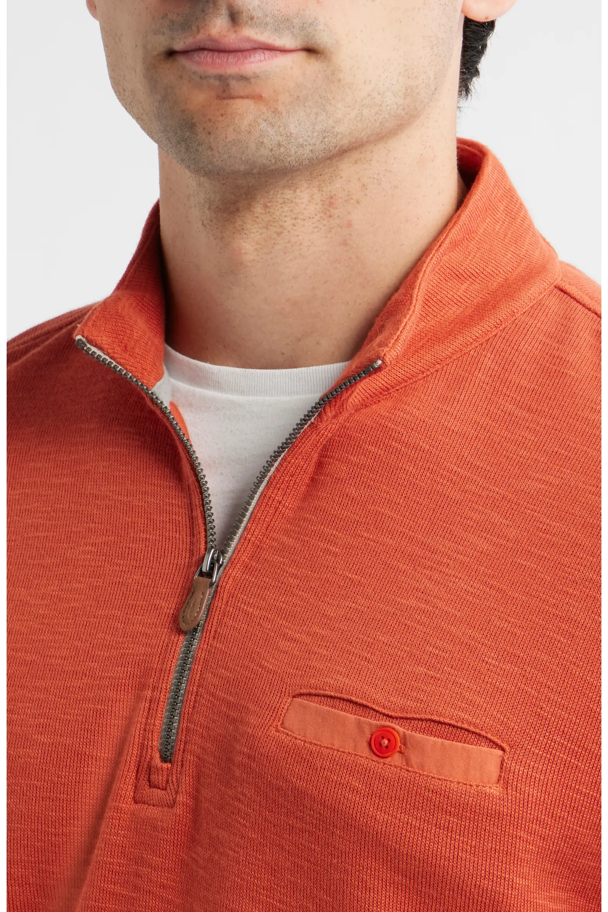 Flame Stitch Quarter Zip Pullover