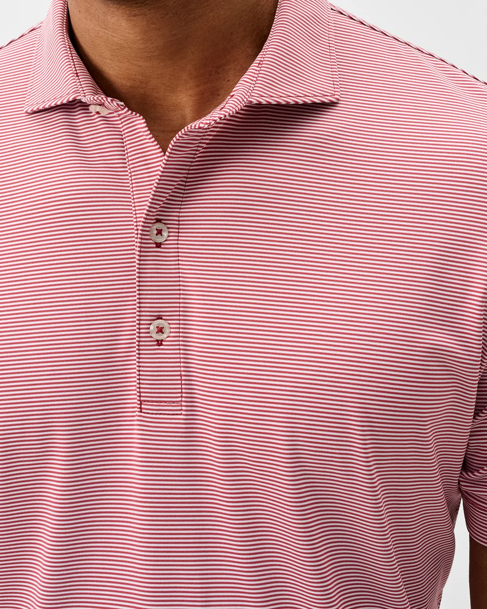 Lyndon Stripe Performance Jersey Polo