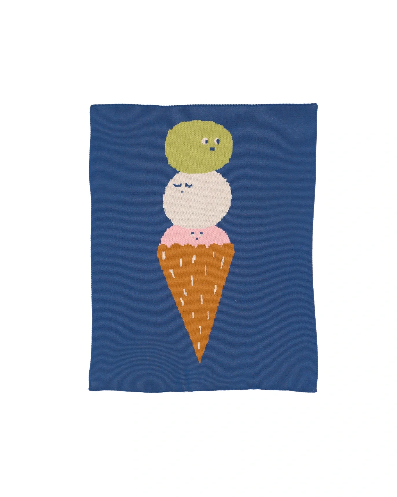 Ice Cream Knit Mini Blanket - Mint
