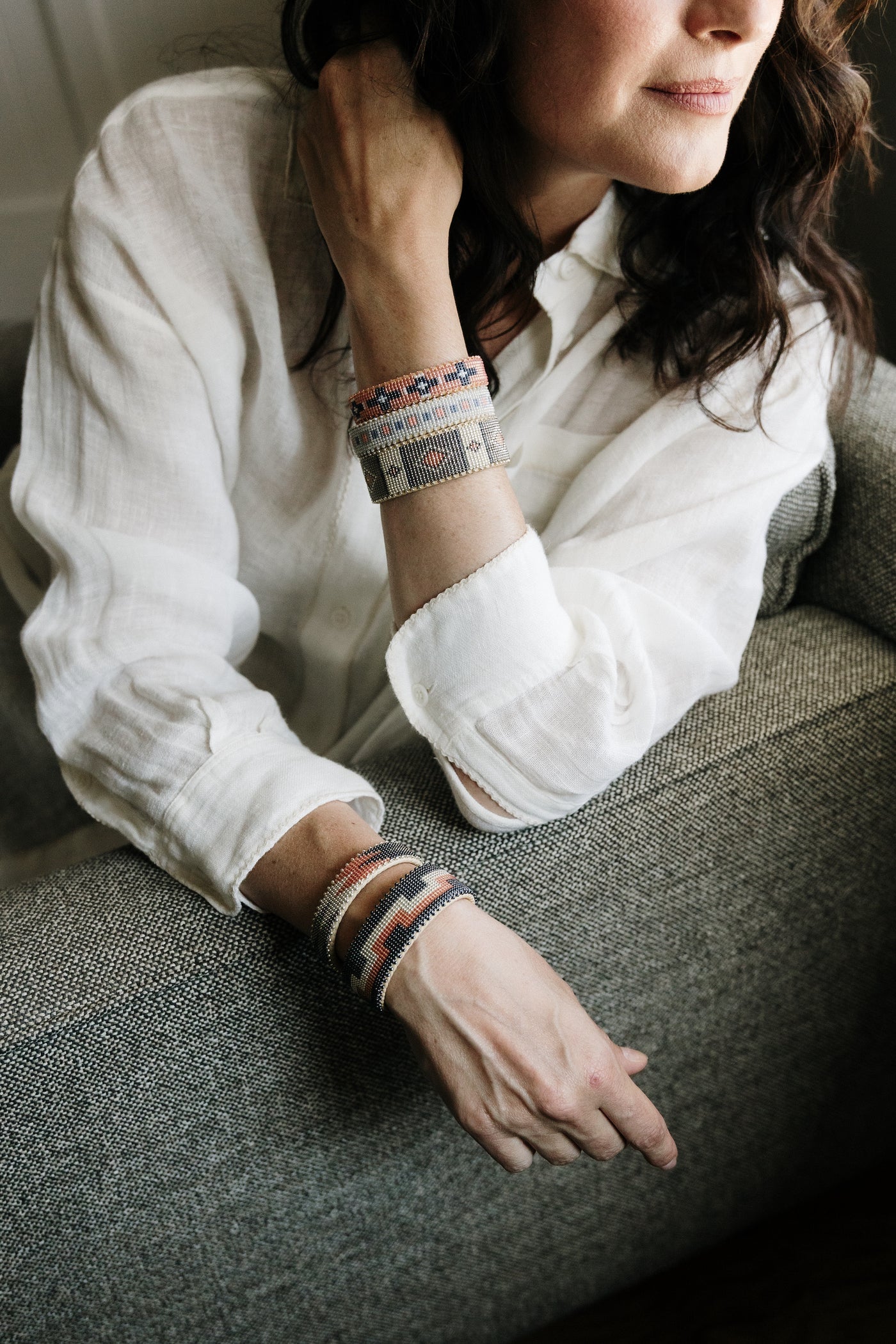 Belle Glass Cuff Large