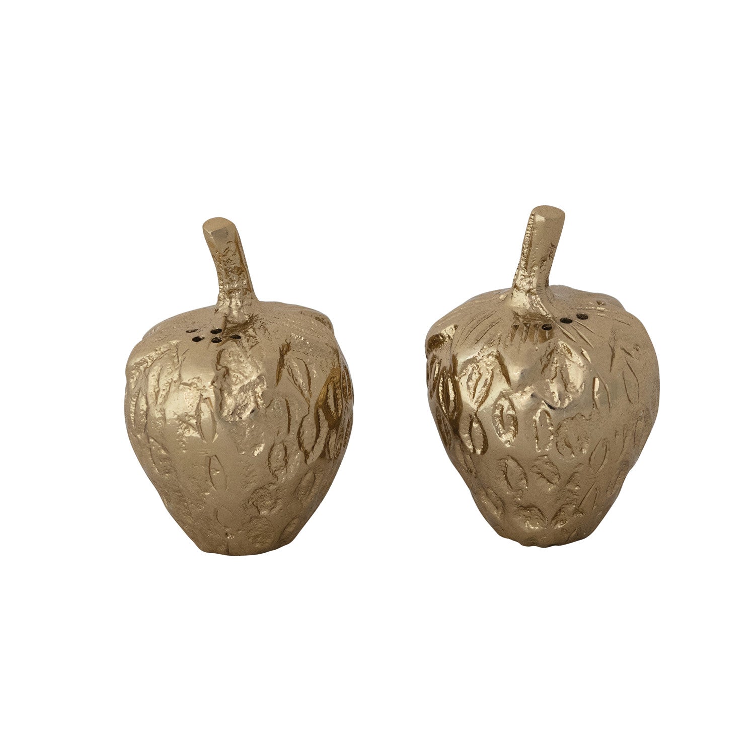 Cast Aluminum Strawberry Salt & Pepper Shakers