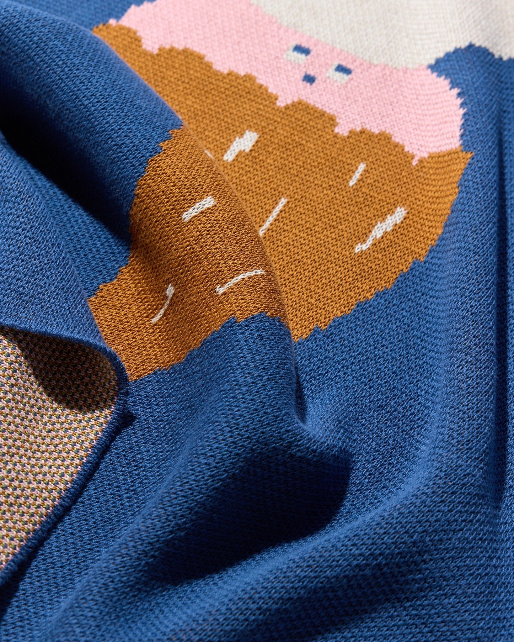Ice Cream Knit Mini Blanket - Mint