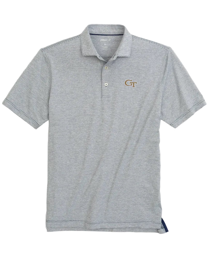Georgia Tech Lyndonn Striped Jersey Performance Polo