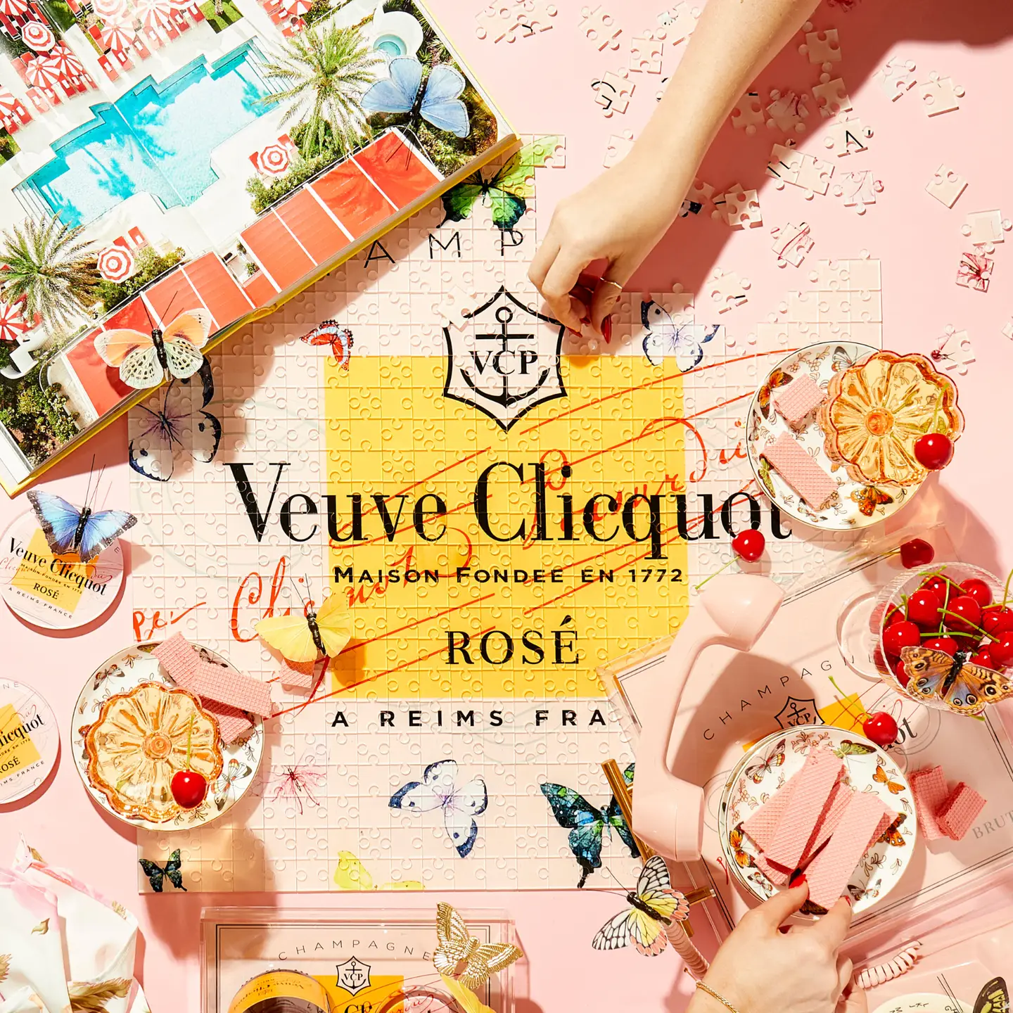 Rose Butterfly Acrylic Puzzle