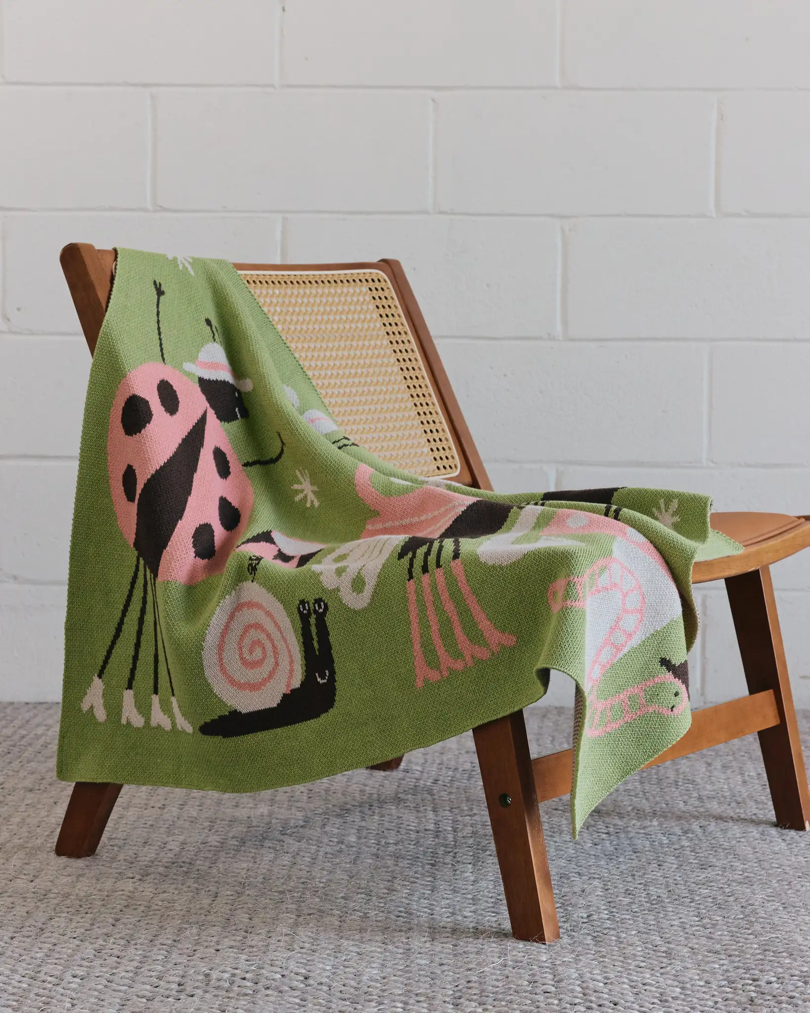 Bug Band Knit Mini Blanket - Spring