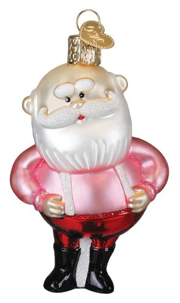 Santa in Suspenders Ornament