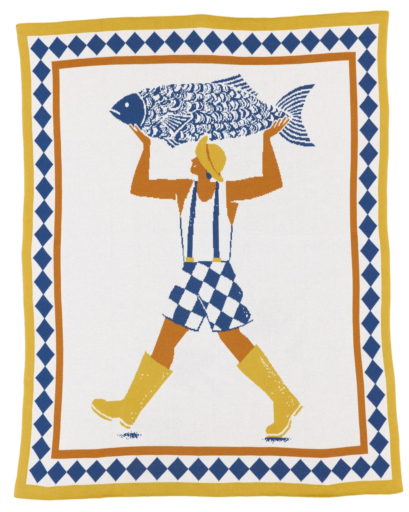 Un Beau Poisson Knit Blanket - Sunny Day