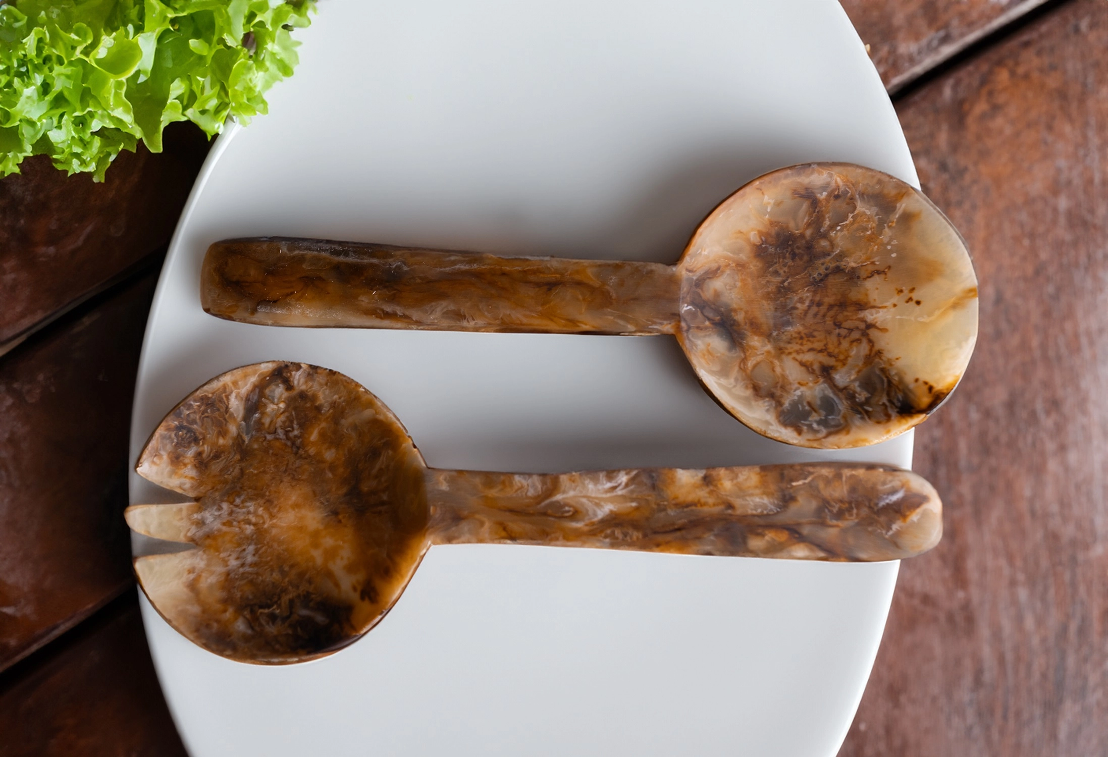 Tortoiseshell Salad Servers