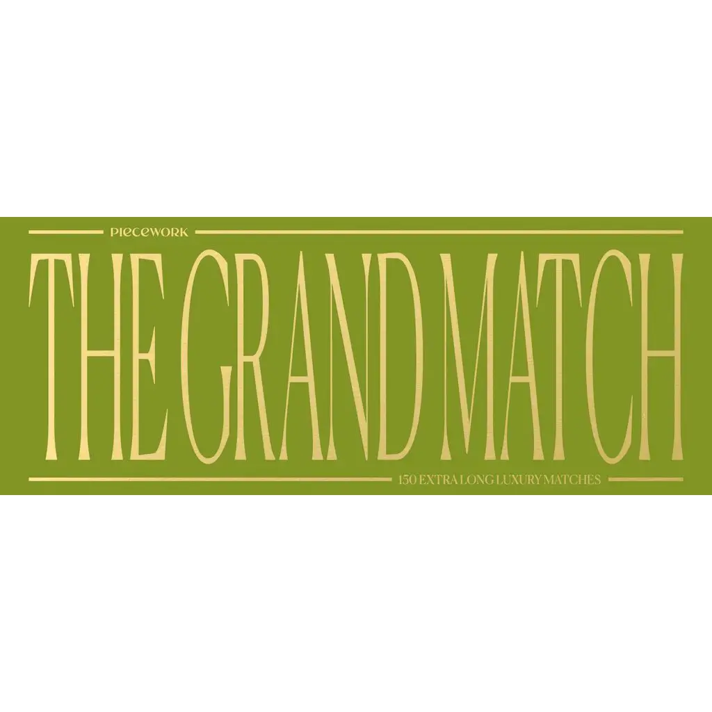 Logo for 'The Grand Match' with a green background