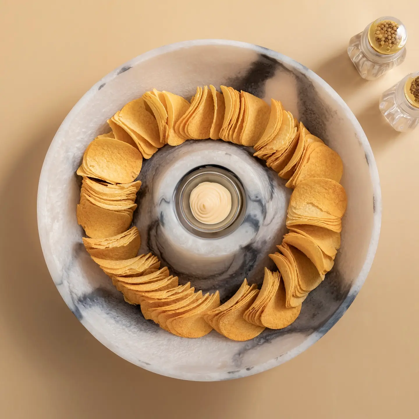 Grey Resin Chip and Dip