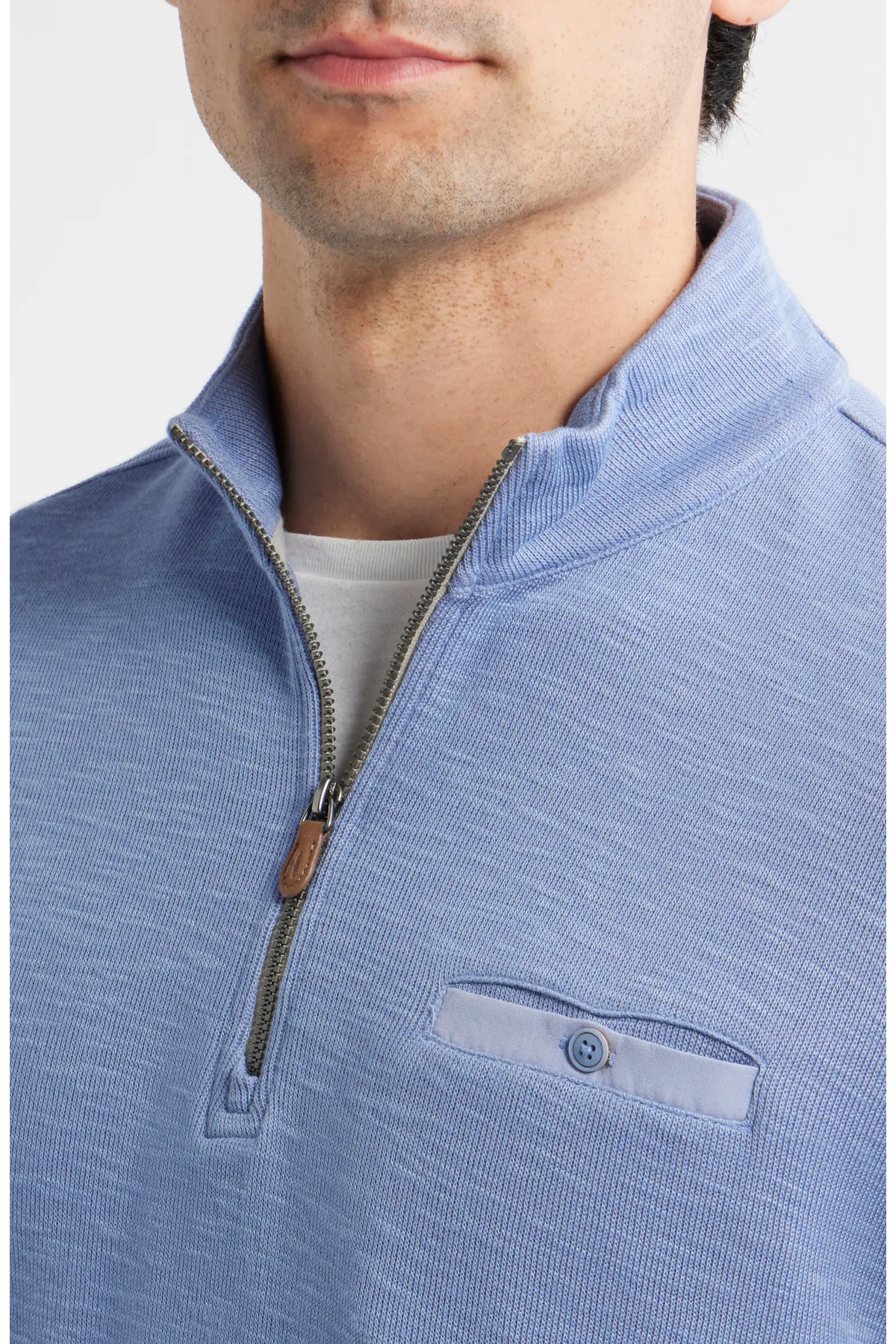 Flame Stitch Quarter Zip Pullover