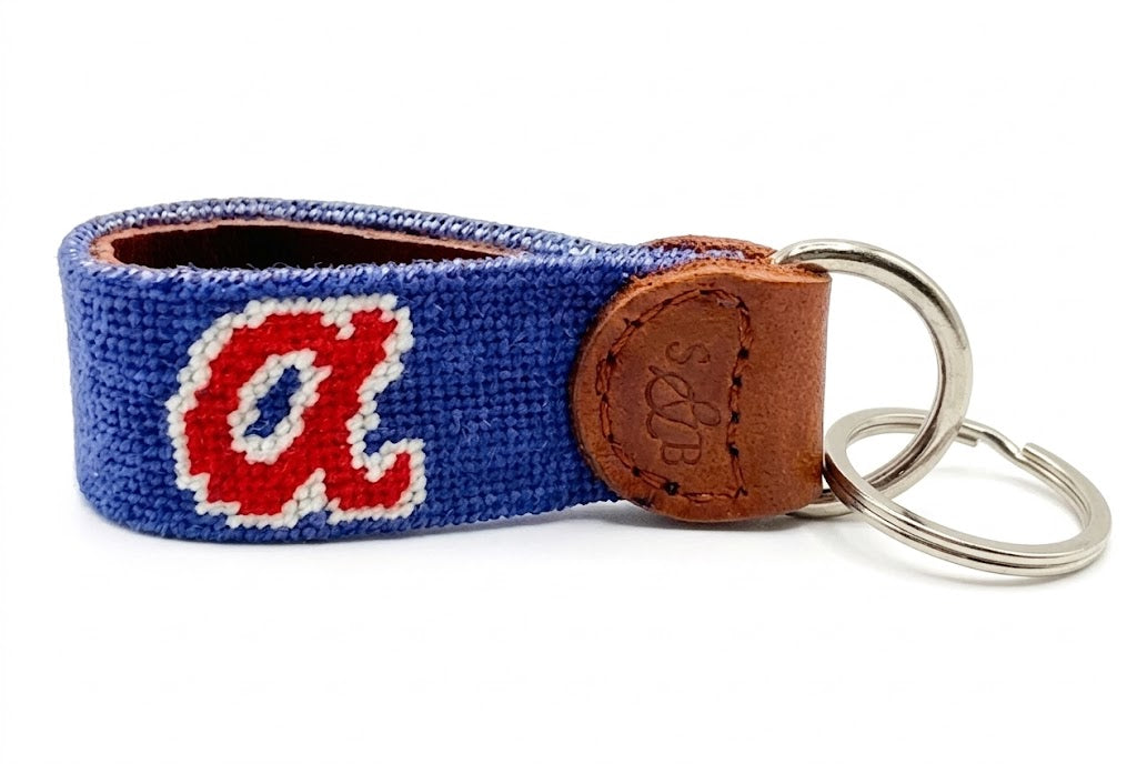 Atlanta Braves Cooperstown Needlepoint Key Fob