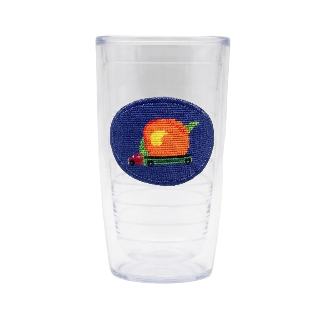 Eat A Peach Needlepoint Tervis Tumbler