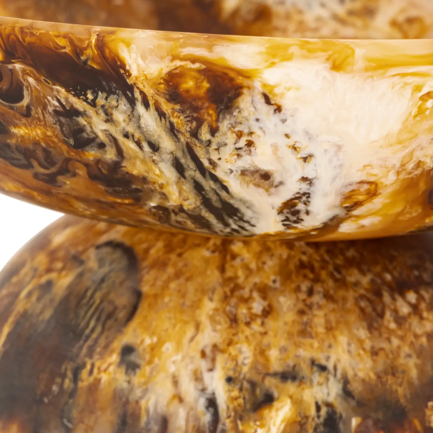 Matte Tortoise Resin Bowl
