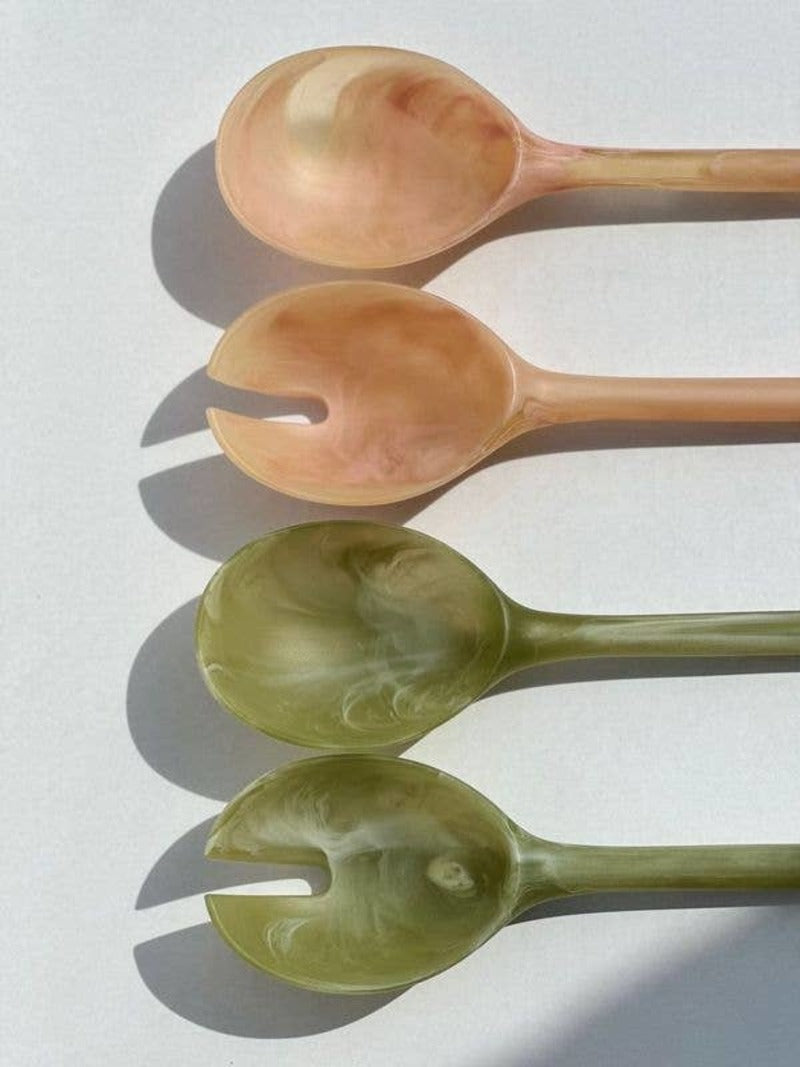 Coral Salad Servers
