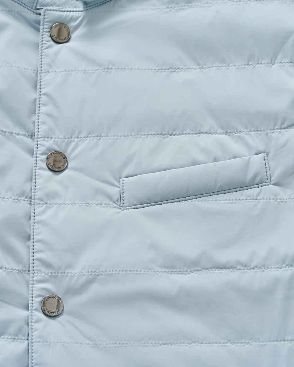 Bauer Snap Front Quilted Vest - Steel Blue