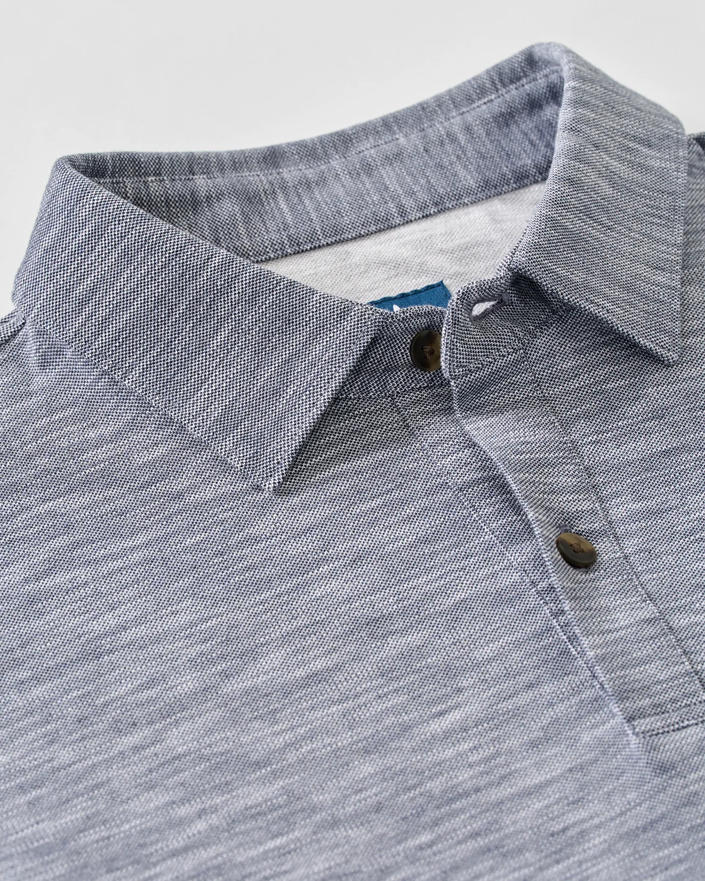 Long Sleeve Slub Pique Polo