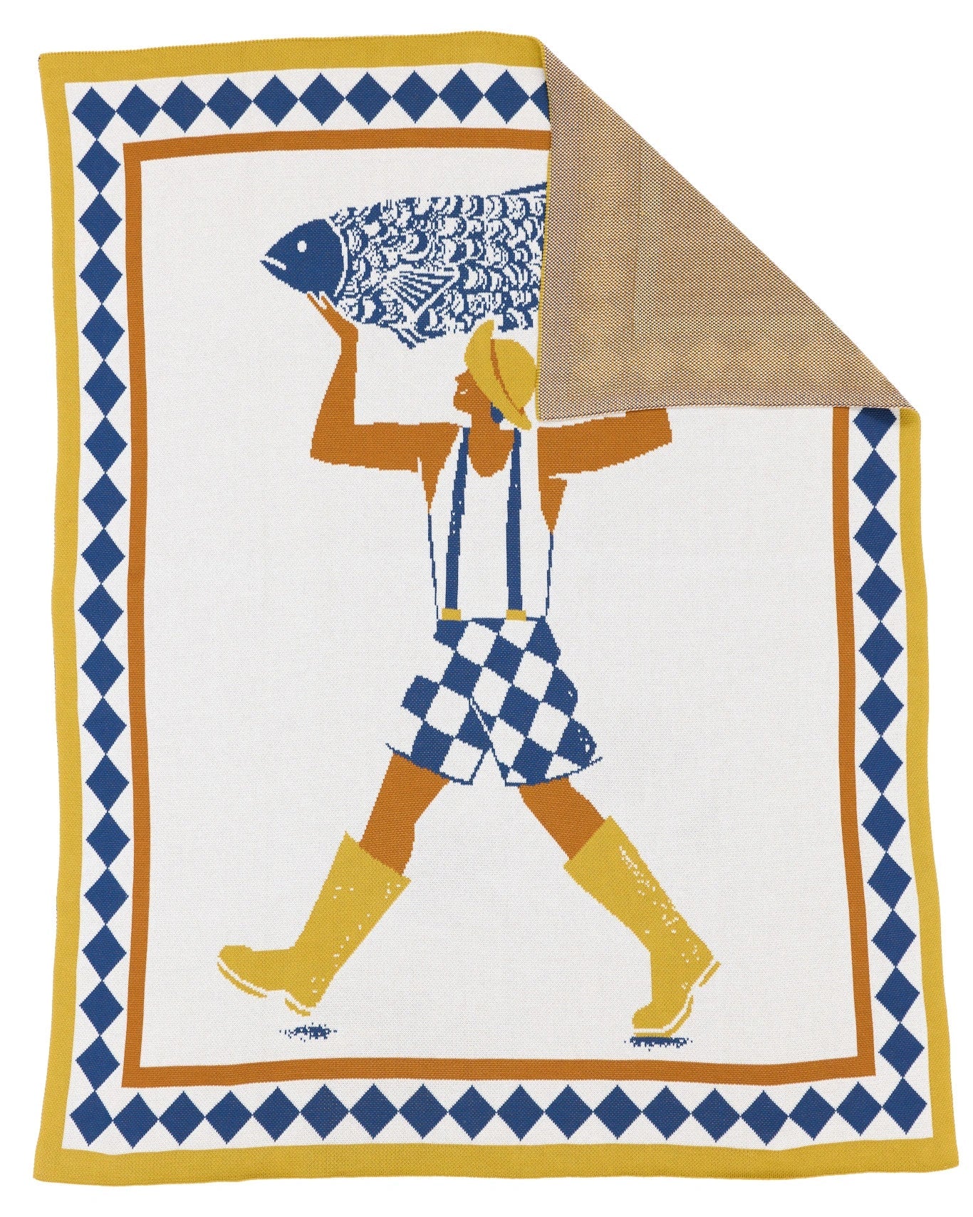 Un Beau Poisson Knit Blanket - Sunny Day