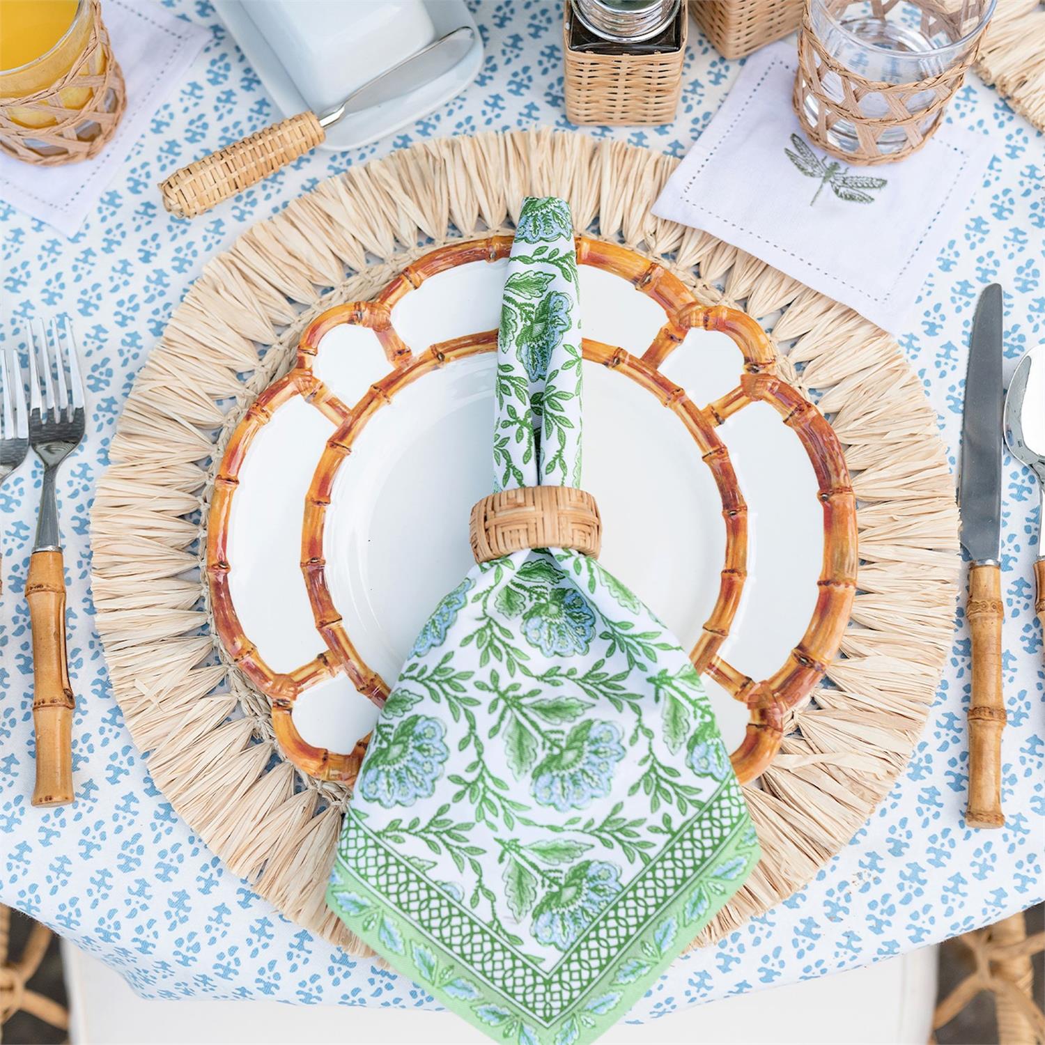 Bamboo Melamine Dinner Plate