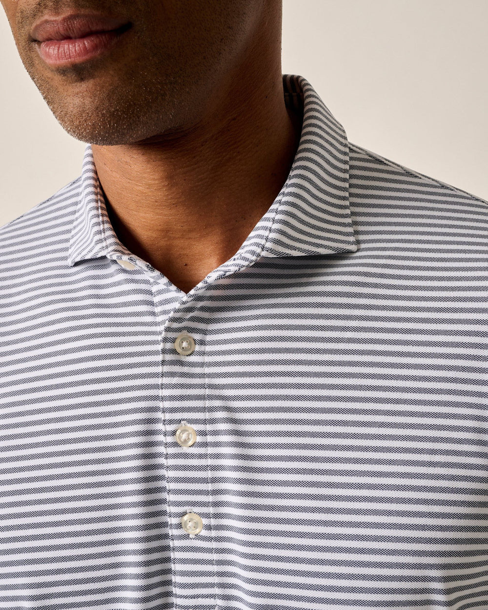Stetson Stripe Performance Mesh Polo