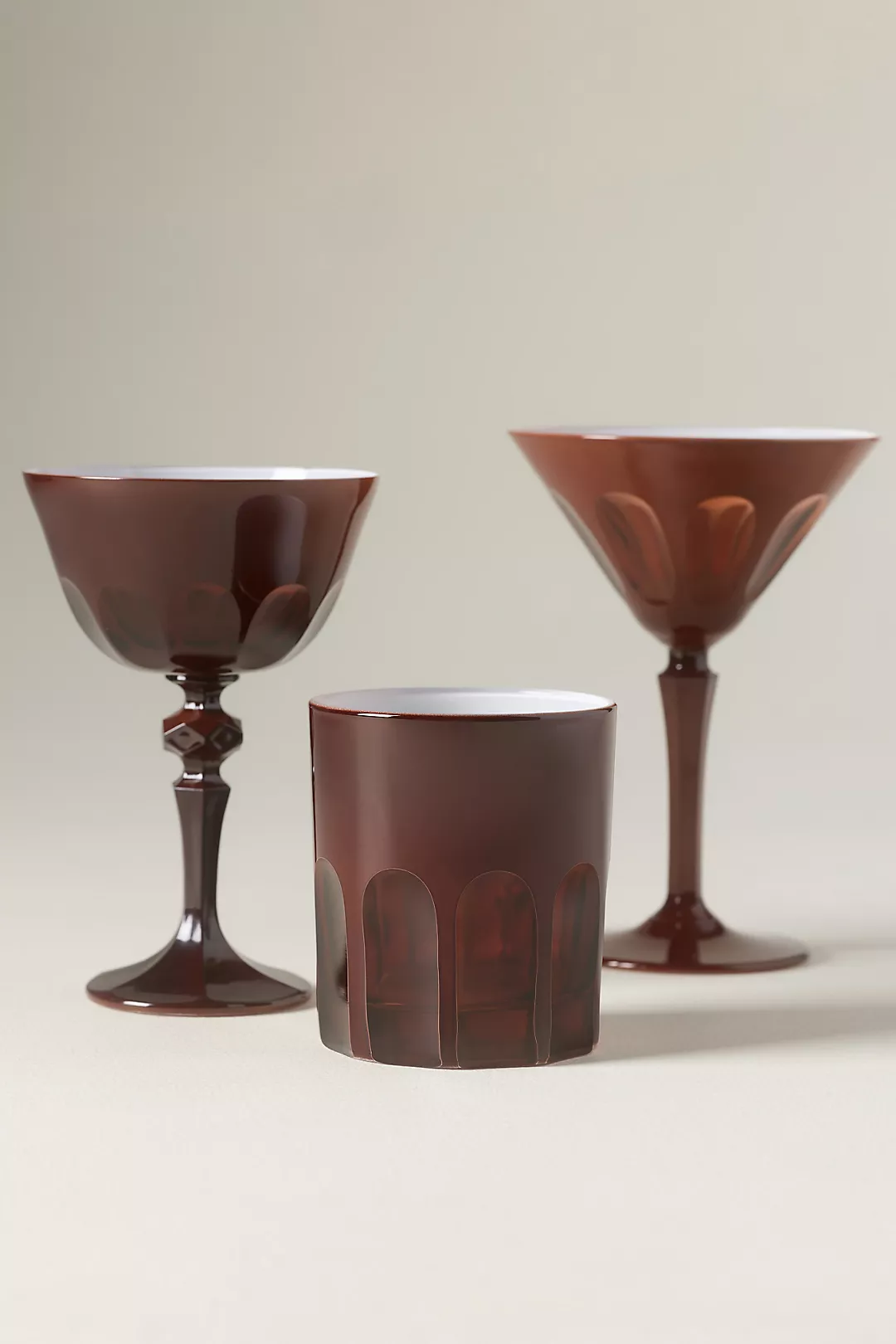 Rialto Glass Old Fashioned Oxblood - Set of 2