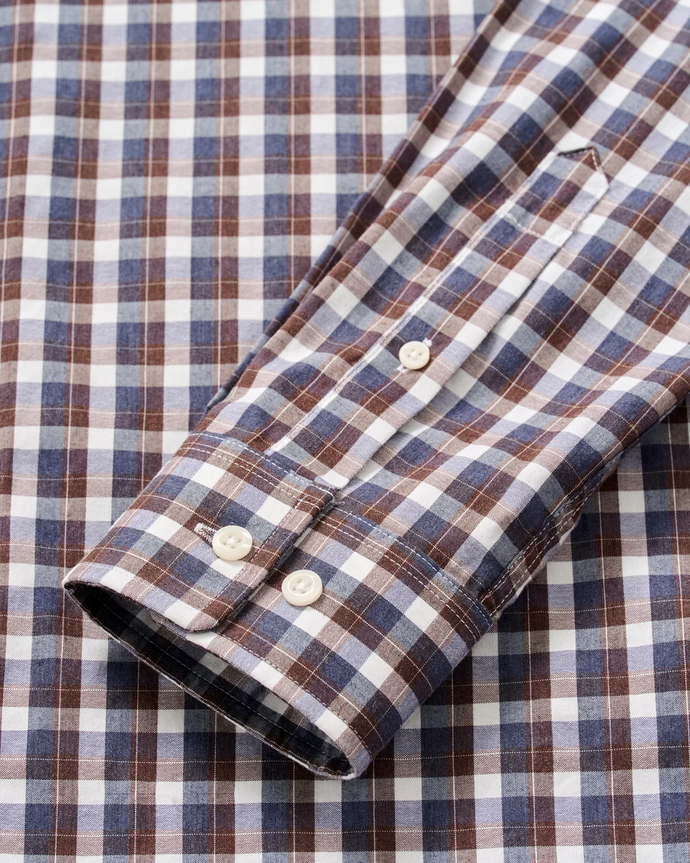 Oak Bluffs Plaid Natural Performance Button Down Shirt