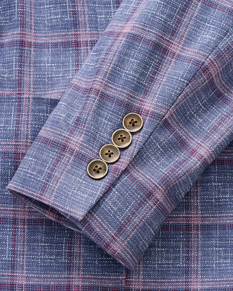 Polanco Printed Pane Printed Knit Stretch Sport Coat