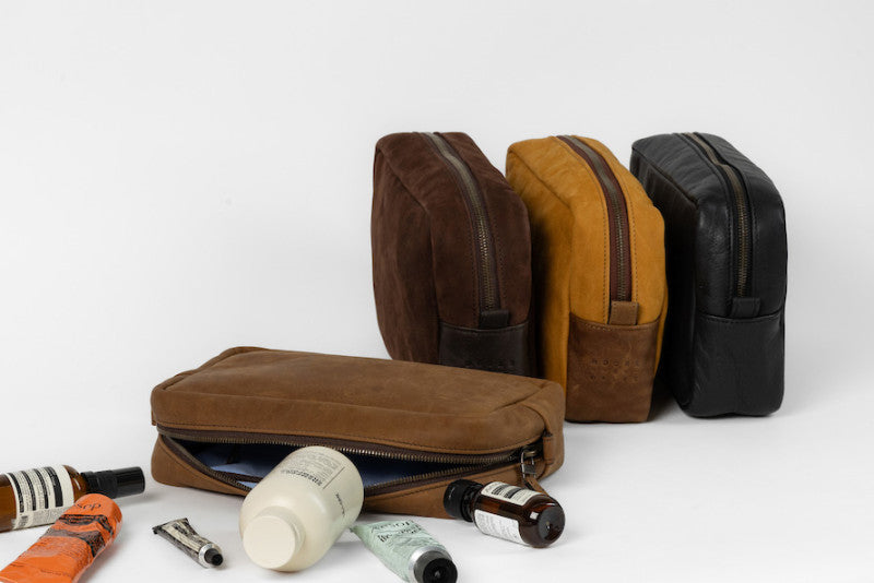 Reclaimed Wash Bag - Heirloom Oak