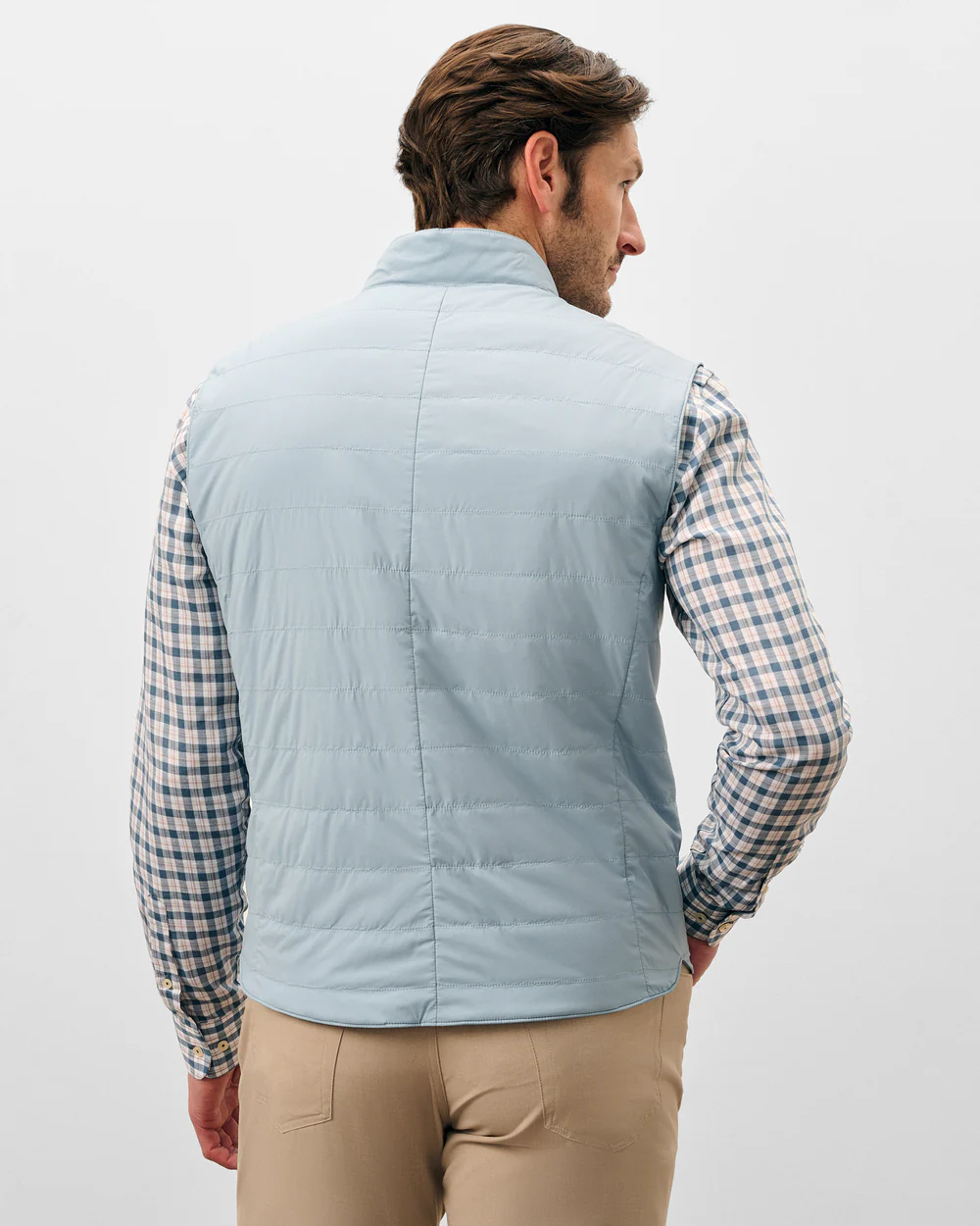 Bauer Snap Front Quilted Vest - Steel Blue