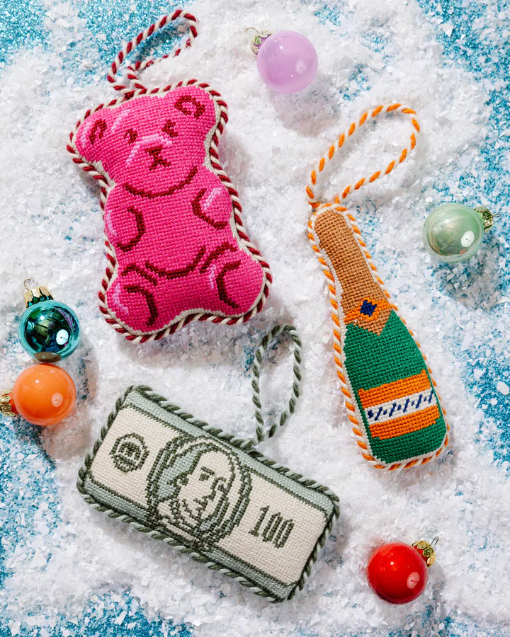 Needlepoint Gummy Bear Ornament