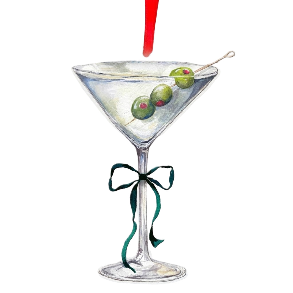 Holiday Martini Acrylic Christmas Cocktail Ornament