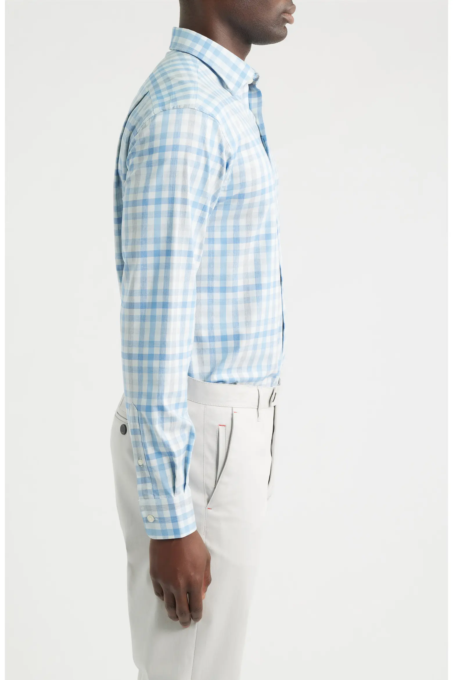 Cay Everyday Performance Exploded Gingham Button-Up Shirt