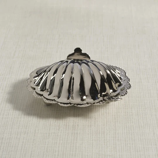 Cap Ferrat Fan Shell Lidded Bowl