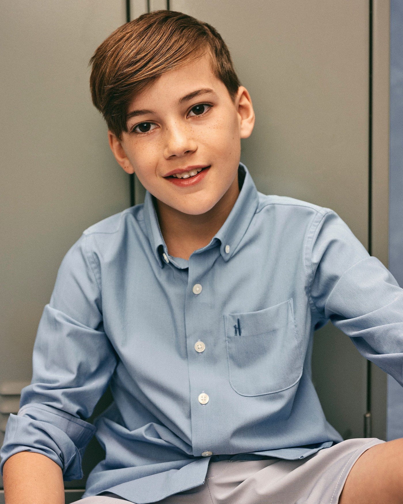 Boys Travis Everyday Performance Button Down Shirt&nbsp