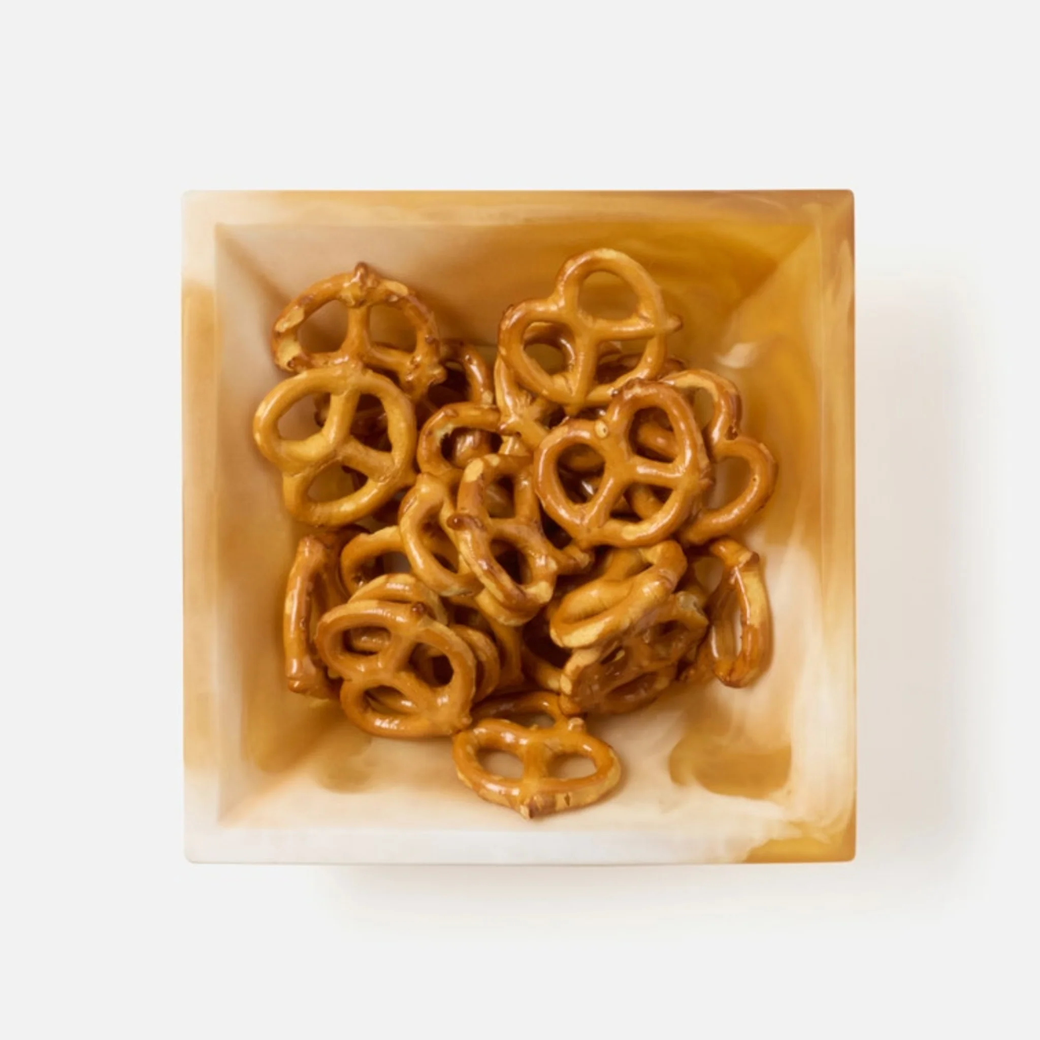 Olena Amber Swirled Snack Bowl Single